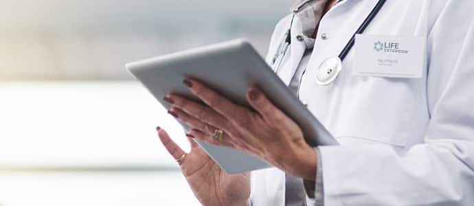 Doctor holding iPad
